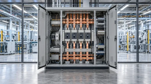 Bakır baralı elektrik dağıtım panosu ve fabrika