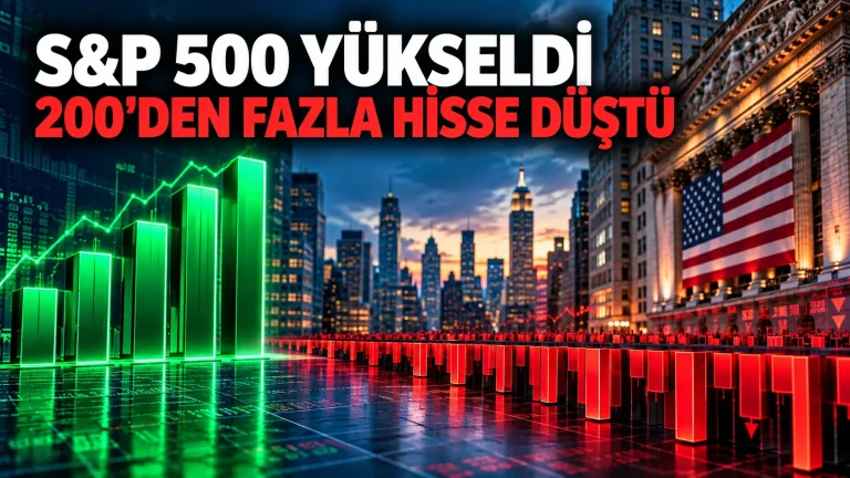 S&P 500 yükseldi, 200'den fazla hisse düştü