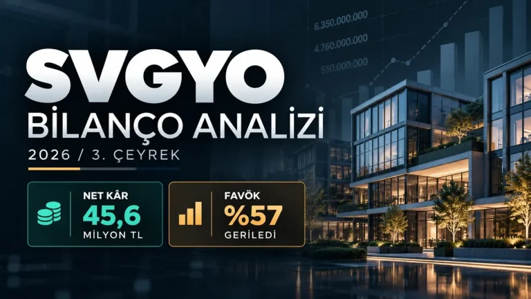 SVGYO üçüncü çeyrek bilanço ve FAVÖK sonuçları