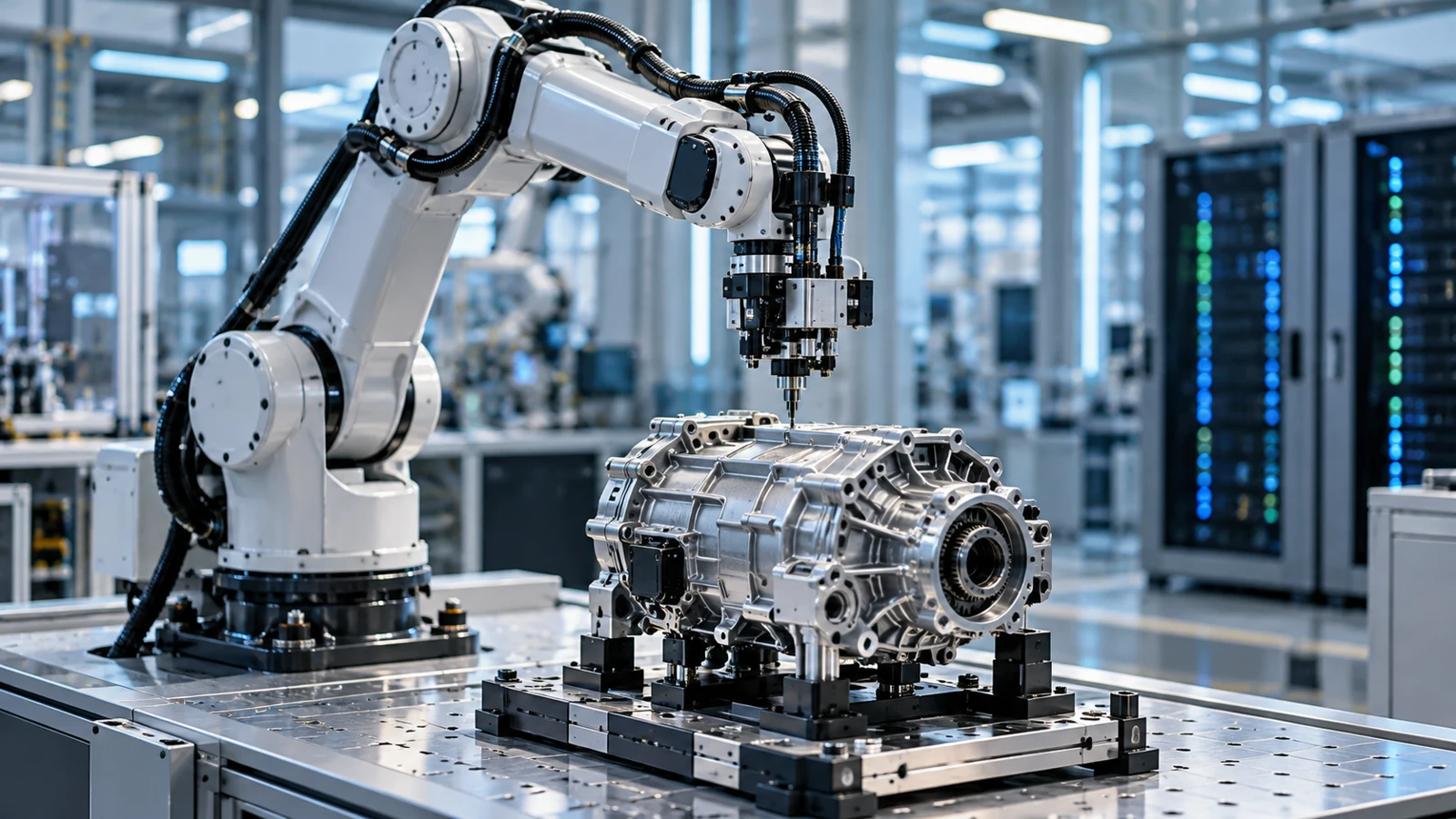 Robot koluyla otomotiv parçasının üretim testi